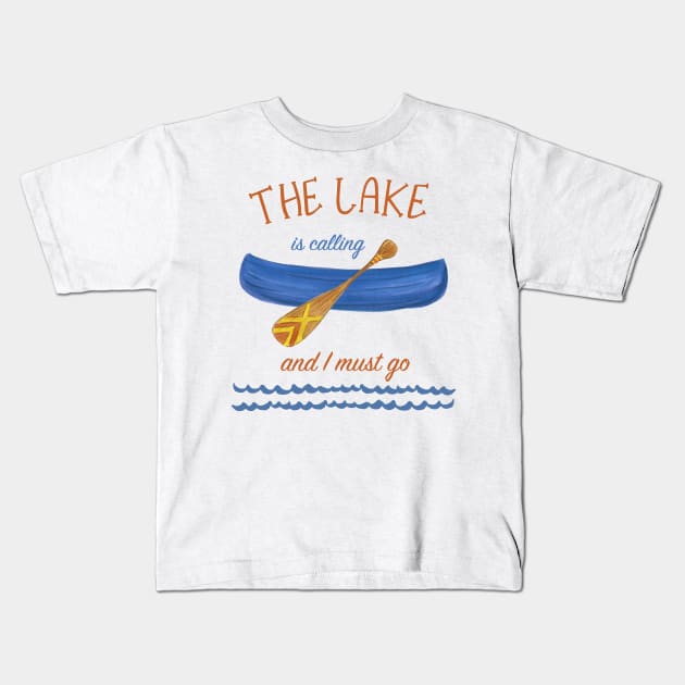 The Lake is Calling Kids T-Shirt by SWON Design